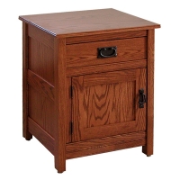 mission one drawer one door nightstand