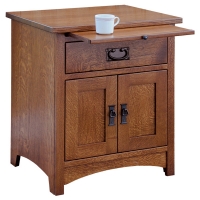 mission one drawer two door nightstand