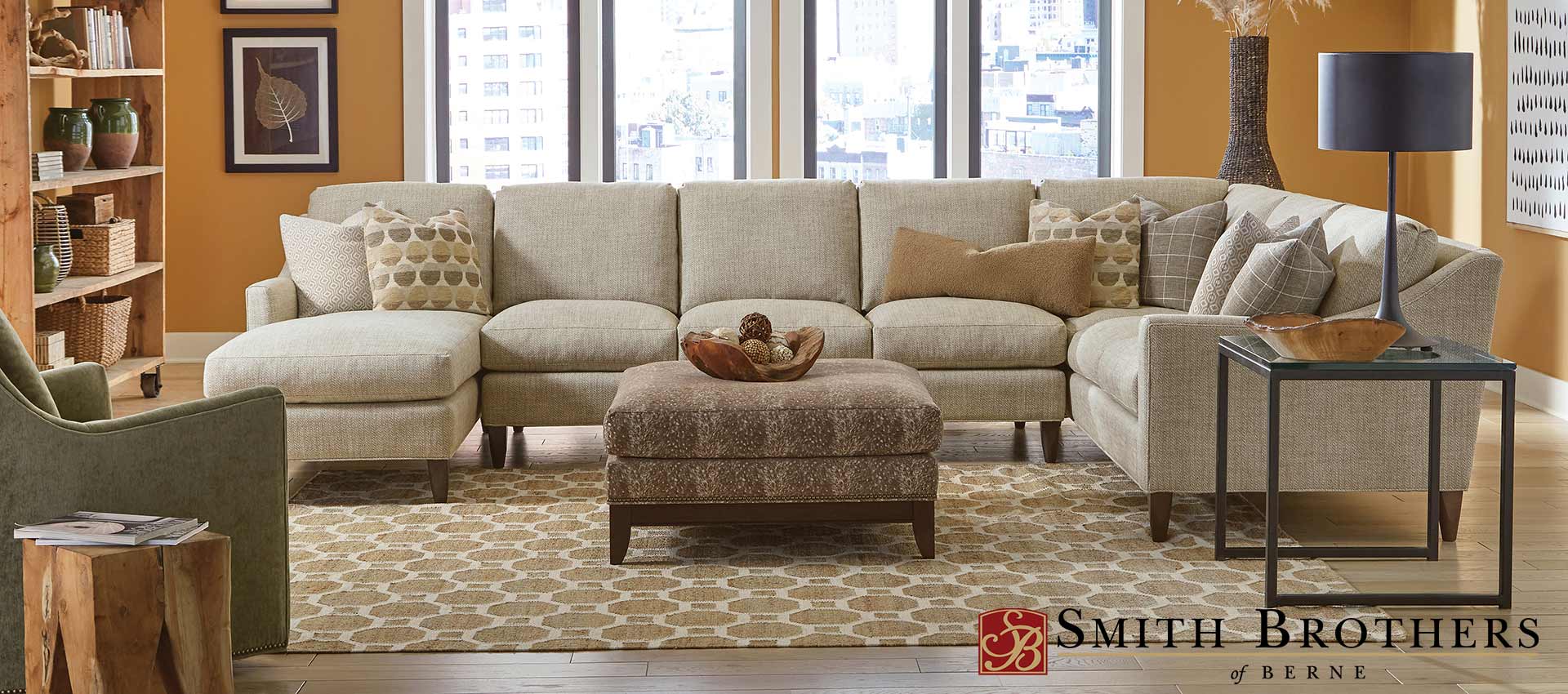 smith brothers fabric sectional