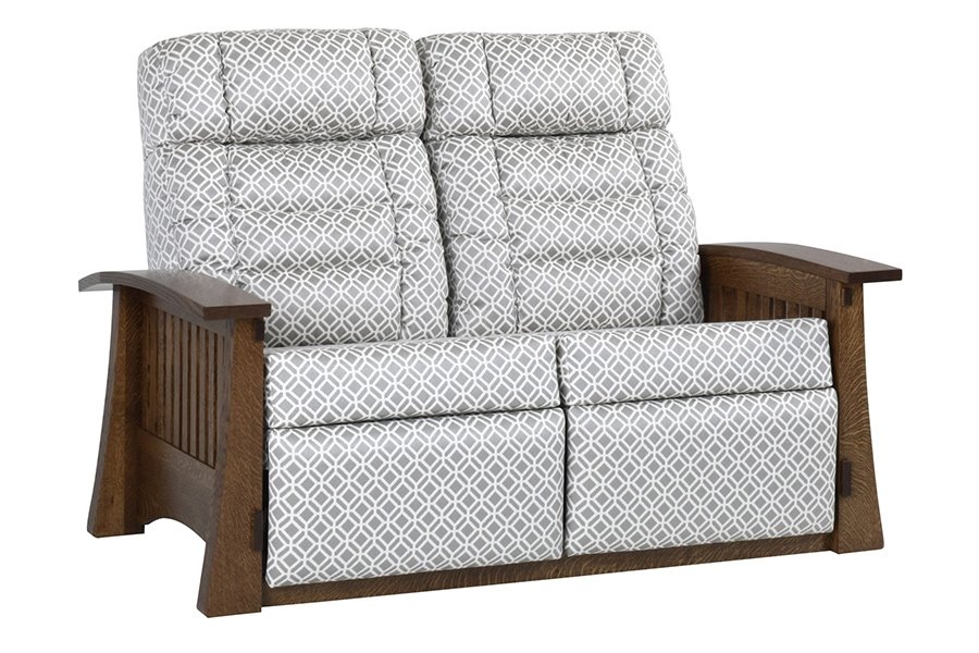37-17 | Upholstered Mission Wallhugger Love Seat 