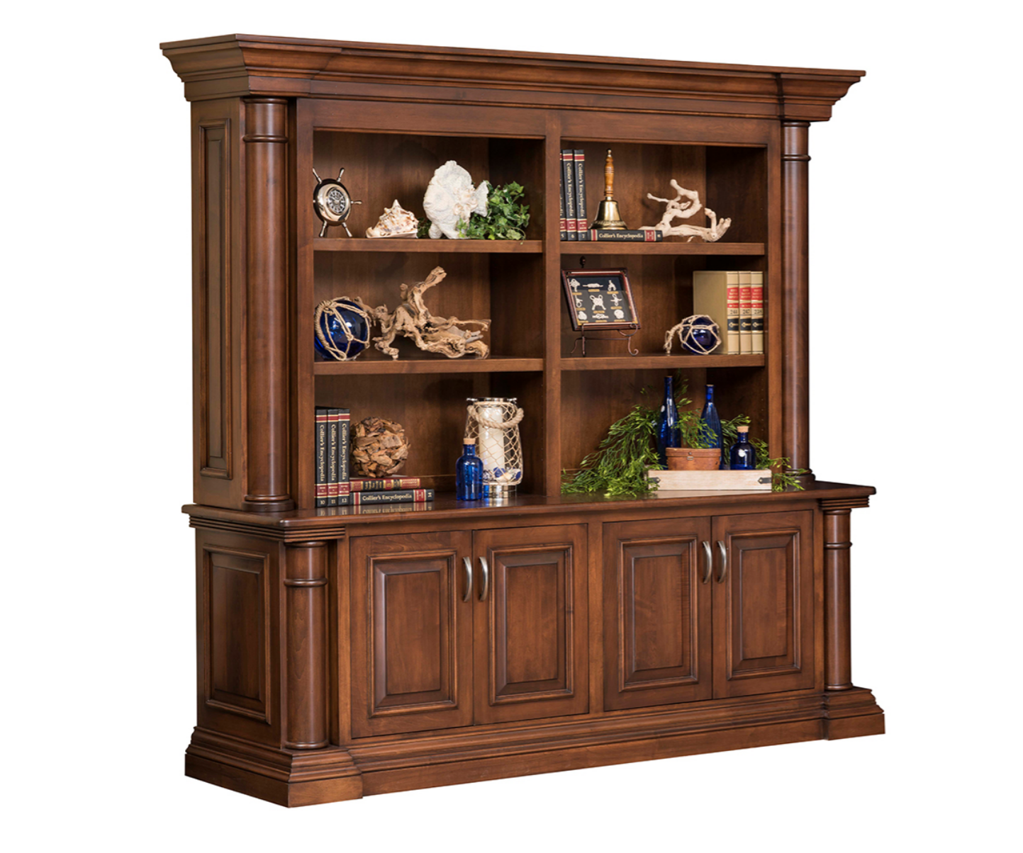 Double Door and Bookshelf Hutch