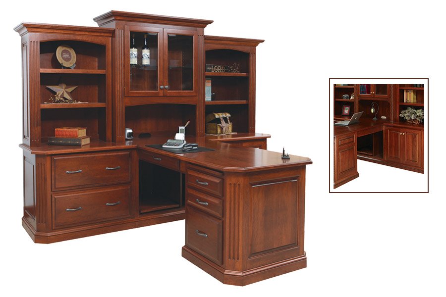 212-09 | Partner Desk and 3-Piece Hutch 