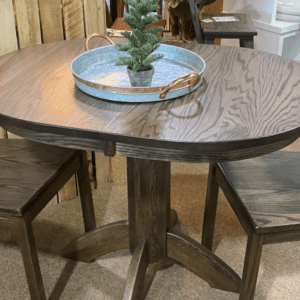 32-140 Oak- PAT | Advanced Single Pedestal Dining Set