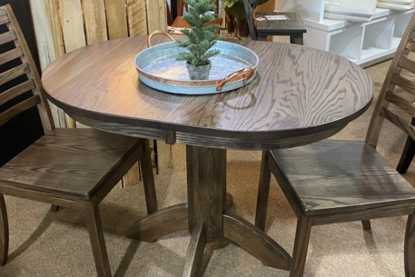 | 32-140 Oak- PAT | Advanced Single Pedestal Dining Set