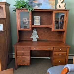 HM-3012SS | Hampton Double Pedestal Desk & Hutch