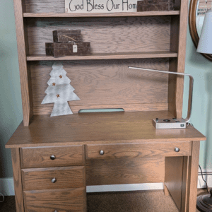 HM-3020SS | Hampton Single Pedestal Desk & Hutch