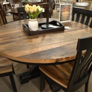 CAP5454-S | Country auburn single pedestal table