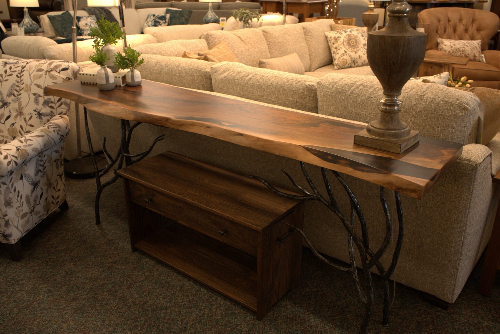 456-301| Live edge console table