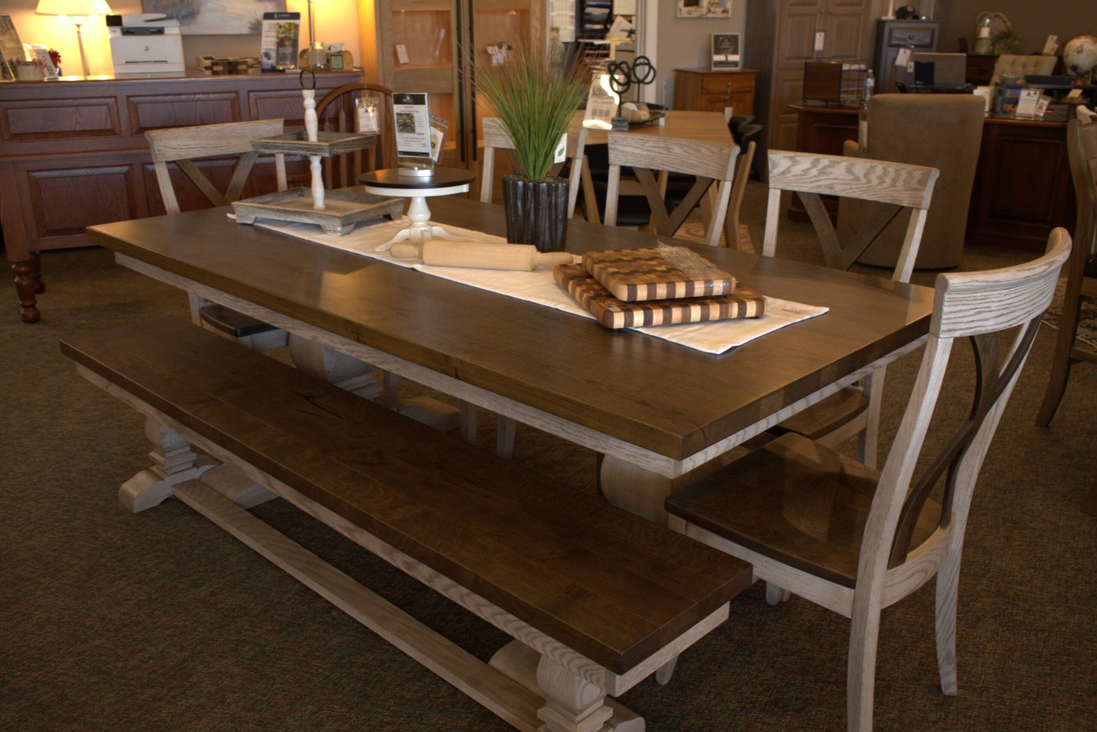 197-211| Mammoth double pedestal table