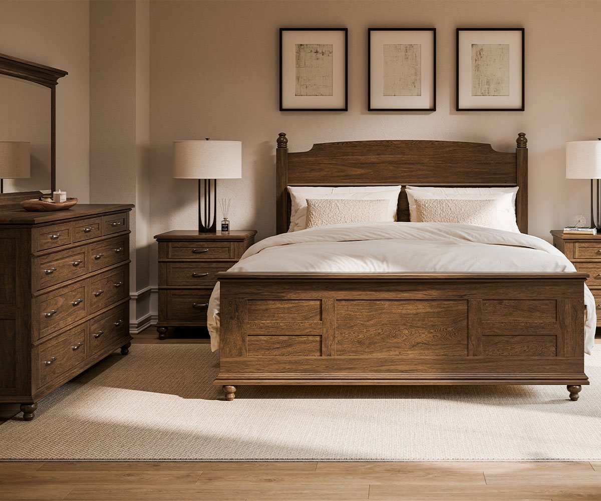 Vintage styled Bedroom collection sold at Millers Furniture 