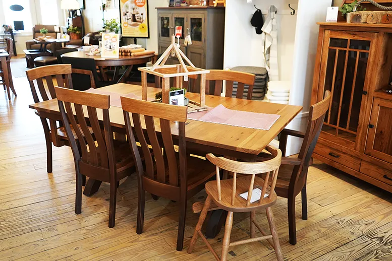 Amish-Made Dining Collection at Miller's Furniture Loudonville near Gates Mills, Ohio